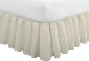 img 4 attached to FRESH IDEAS Ruffled Bedskirt Queen, Ivory 14” Drop Length - Classic Gathered Styling (FRE30114IVOR03)