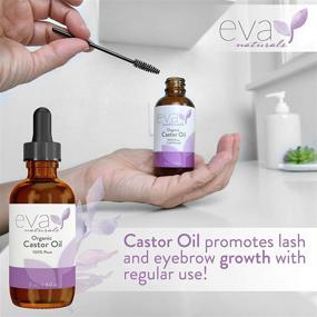 img 3 attached to 🌿 Eva Naturals Organic Castor Oil (2oz) - Boosts Hair, Eyebrow, and Lash Growth - Fades Wrinkles and Signs of Aging - Moisturizes and Revitalizes Skin - 100% Pure and USP Grade - Superior Quality