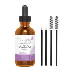 img 4 attached to 🌿 Eva Naturals Organic Castor Oil (2oz) - Boosts Hair, Eyebrow, and Lash Growth - Fades Wrinkles and Signs of Aging - Moisturizes and Revitalizes Skin - 100% Pure and USP Grade - Superior Quality