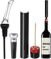 🍷 derguam deluxe wine accessory set: air pressure pump bottle opener, aerator pourer, and vacuum stopper - perfect for instantly aerating wine and preserving freshness логотип