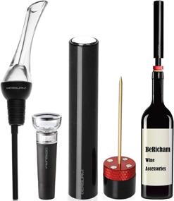 img 4 attached to 🍷 Derguam Deluxe Wine Accessory Set: Air Pressure Pump Bottle Opener, Aerator Pourer, and Vacuum Stopper - Perfect for Instantly Aerating Wine and Preserving Freshness