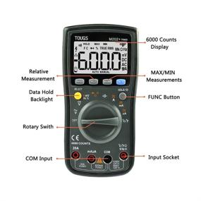 img 3 attached to ⚡️ Tough and Accurate: TOUGS M202 True-RMS Auto-Ranging Digital Multimeter with REL and Max/Min Data Hold – Ideal for Electricians