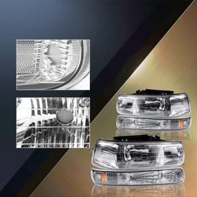 img 1 attached to Сборка передних фар TUSDAR Chrome для Chevy Silverado 1500/2500 99-02 гг., Silverado 1500/2500/3500 01-02 гг., Tahoe Suburban 1500/2500 00-06 гг.🚗