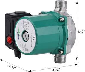 img 3 attached to BOKYWOX RS15-6SG - 3/4'' 3-Speed Domestic Circulation Pump for Hot Water Circulation - Food Grade & Efficient