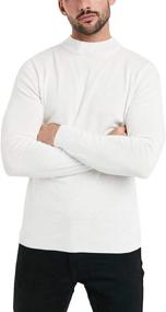 img 4 attached to KINGBEGA Men's Regular Fit Lightweight Long Sleeve Pullover Top Mock Turtleneck T-Shirt: Comfortable and Stylish Wardrobe Essential