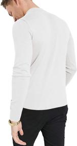 img 3 attached to KINGBEGA Men's Regular Fit Lightweight Long Sleeve Pullover Top Mock Turtleneck T-Shirt: Comfortable and Stylish Wardrobe Essential