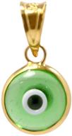 7 mm round glass evil eye charm pendant - 925 sterling silver, available in 7 colors for both men and women logo