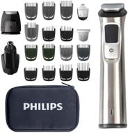 🧔 philips norelco beard grooming kit - multigroom men's trimmer for head, body, and face | stainless steel with travel case logo