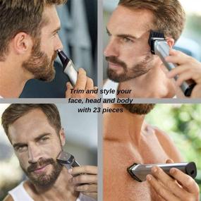 img 1 attached to 🧔 Philips Norelco Beard Grooming Kit - Multigroom Men's Trimmer for Head, Body, and Face | Stainless Steel with Travel Case