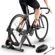 rockbros bike trainer stand: magnetic, foldable indoor exercise bicycle training stand with adjustable resistance - ideal for mountain and road bikes logo