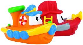 img 3 attached to 🚤 Плавучие игрушки для ванны "Nuby Tub Tugs Floating Boat" - 2 штуки с различными цветами