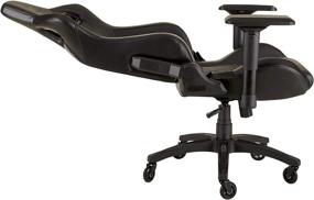 img 1 attached to Premium CORSAIR WW T1 Gaming Chair with Racing Design, Black: Enhance Your Gaming Experience