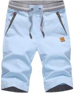 🩳 versatile blue boys' drawstring shorts with elastic pockets by gunlire logo