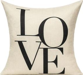 img 2 attached to All Smiles Decor Throw Pillow Covers for Family Decoration - Decorative Love Home Black Room Sign 18x18 - Set of 2 Cases - Housewarming Gifts for Porch, Couch, Sofa, Bed, and Bedroom - New