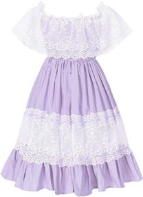 img 4 attached to 👗 Fioukiay Toddler Girl Wedding Princess Maxi Dress: Perfect Holiday Attire for Girls