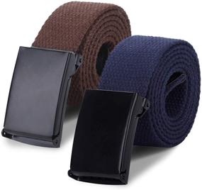 img 4 attached to Boys' Accessories: AWAYTR Canvas Web Belts