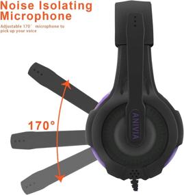 img 1 attached to Anivia AH68 PC Gaming Headset with Mic for PS4, Xbox One, Mac – Wired Stereo Sound Headphone