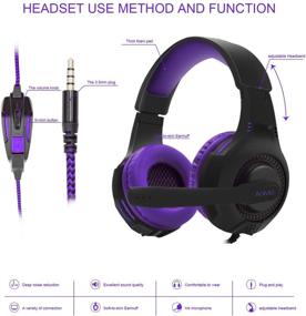 img 2 attached to Anivia AH68 PC Gaming Headset with Mic for PS4, Xbox One, Mac – Wired Stereo Sound Headphone