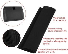 img 1 attached to Enxiem Brown Speaker Grill Cloth - High-Quality Stereo Mesh Fabric for Speaker Grills