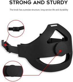 img 2 attached to 🎧 Orzero 1 Set Headband with 2 Head Cushion Compatible for Oculus Quest - Black. Adjustable Protective Strap with Exchangeable Features