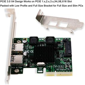 img 1 attached to 🔌 LinksTek Плата PCI Express USB 3.1 - Ультра-скорость 10 Гбит/с, 2 порта типа A, контроллер хоста ASMedia 2142, умное распределение питания