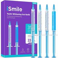😁 ismile teeth whitening gel syringe refill pack - (3) 3ml whitening gel syringes, (1) remineralization gel syringe - no sensitivity, premium quality, compatible with led light and trays logo
