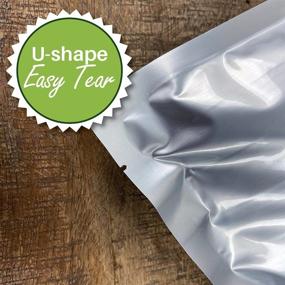 img 2 attached to Мешки для хранения Mylar Aluminum Foil FoodVacBags объемом 50 кварт: герметическое запечатывание, долгосрочное сохранение, 8" x 10