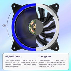 img 1 attached to UpHere 120Mm Blue Case Fan LED Бесшумный вентилятор для компьютерных корпусов