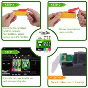 img 3 attached to VICTONER Premium Ink Cartridge Replacement for HP 902XL 902 XL Printers - Compatible with HP Officejet Pro 6978 6968 6962 6958 6970 - 4 Pack (Black, Cyan, Magenta, Yellow)