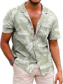 img 4 attached to COOFANDY Men's Button-Down Sleeve Shirts: Trendy Casual Clothing for Men