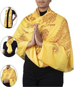 img 2 attached to Scarf Meditation Shawl Prayer Ganesha Women's Accessories for Scarves & Wraps