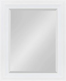 img 4 attached to 🪞 Whitley Framed Wall Mirror by Kate and Laurel, Size 23.5x29.5, White