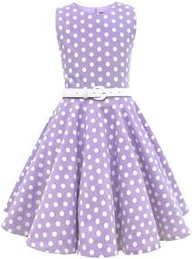 img 4 attached to Chic and Timeless: BlackButterfly Audrey Vintage Polka Girls' Dresses Collection