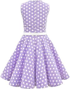img 3 attached to Chic and Timeless: BlackButterfly Audrey Vintage Polka Girls' Dresses Collection