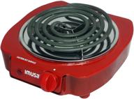 🔥 imusa usa gau-80305r red electric single burner, 1100-watts logo