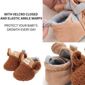img 1 attached to 👶 TMEOG Soft Anti-Slip Sole Slipper Booties: Cozy Winter Shoes for Baby Boys & Girls - Infant Toddler First Walkers Shoes