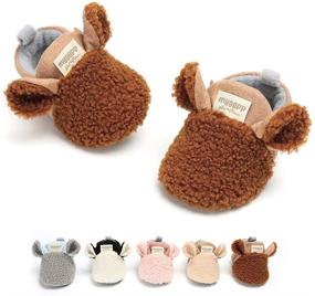 img 2 attached to 👶 TMEOG Soft Anti-Slip Sole Slipper Booties: Cozy Winter Shoes for Baby Boys & Girls - Infant Toddler First Walkers Shoes