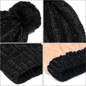 img 2 attached to FEPITO Pieces Womens Winter Knitted Outdoor Recreation