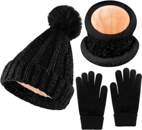 img 4 attached to FEPITO Pieces Womens Winter Knitted Outdoor Recreation