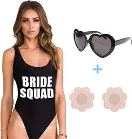 img 3 attached to One Piece Swimsuit Birthday Beachwear Sunglasses Women's Clothing in Swimsuits & Cover Ups