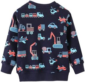 img 3 attached to 🦌 Cozy Reindeer Sweatshirt: Boys' Cotton Pullover Sweater for Winter Wardrobe