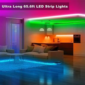 img 3 attached to 🌈 65.6ft RGB Color Changing Led Strip Lights for Bedroom with Remote - Volivo Led Lights for Room, Party, Home Decoration...