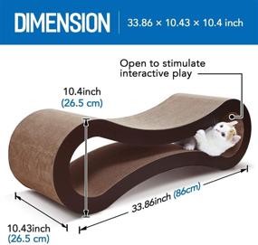 img 1 attached to Cat Scratching Cardboard by ScratchMe - Infinity Shape Curved Scratcher Pad House Bed Furniture Protector