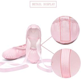 img 1 attached to STELLE Ballet Slippers Gymnastics Ribbon Girls' Shoes
