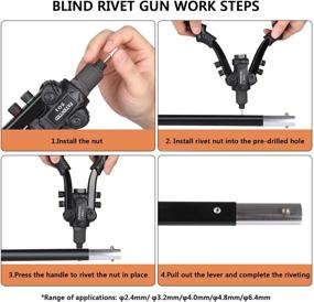 img 1 attached to 🔧 Paick Rivet Nut Tool: Ultimate Heavy-Duty Blind Riveting System with Reaming Tool, 6 Metric & SAE Mandrels Included