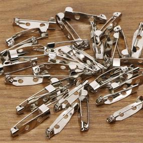 img 3 attached to 📌 Shapenty 30PCS Locking Pins Backs for DIY Craft Name Tags, Jewelry Making, Baby Shower, Wedding - Silver, 20MM