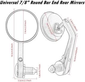 img 1 attached to Зеркала для мотоциклов Универсальные совместимые скутеры