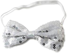 img 1 attached to Silver Sequined Boys' Bow Ties by Dress Up America: Stylish Accessories for Kids