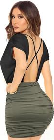 img 2 attached to Zeagoo Runched Stretch Draped Pleated Women's Clothing for Skirts