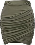 zeagoo runched stretch draped pleated women's clothing for skirts logo